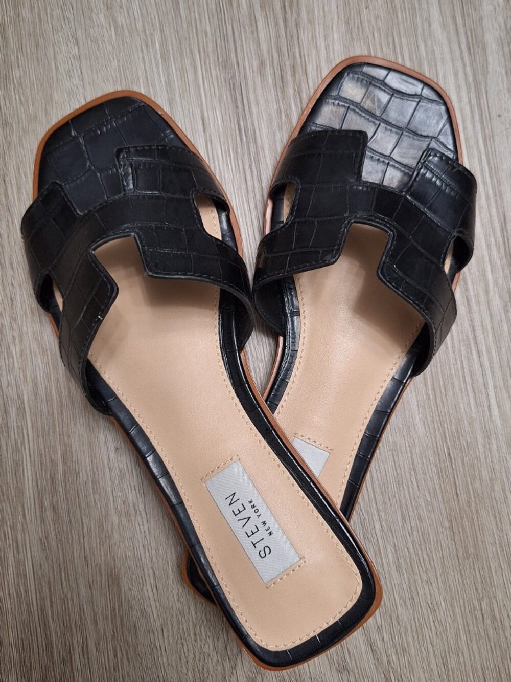 Steven New York Women's Black Slide Sandal / Size 7.5